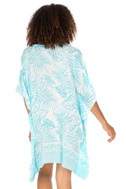 Womens Boho Swimsuit Cover Up Beach Dress Tunic Top Bohemian Leaf Print Short Kaftan