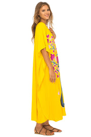 Womens Beach Cover Up Maxi, Kaftan Love Tree Beach Dress Swimsuit Cover Up
