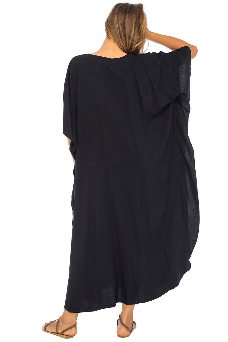 Womens Beach Cover Up Maxi, Kaftan Love Tree Beach Dress Swimsuit Cover Up