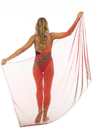 Womens Chiffon Sarong Wrap Skirt Swimsuit Cover Up Sheer Boho Print Beach Bikini Pareo