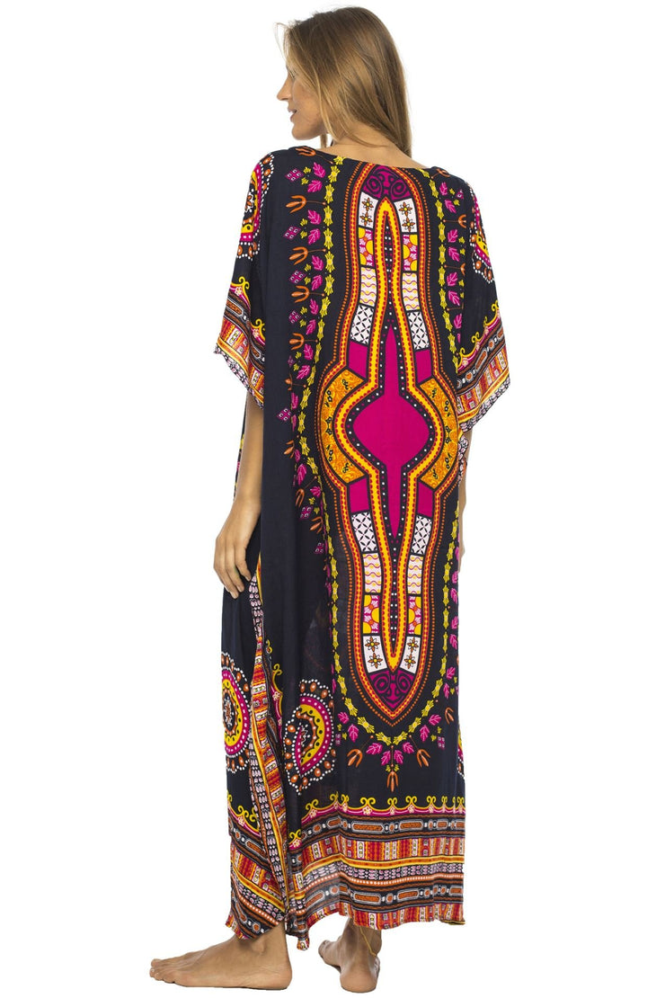 Womens Long Maxi Swimsuit Beach Sequin Cover Up African Caftan