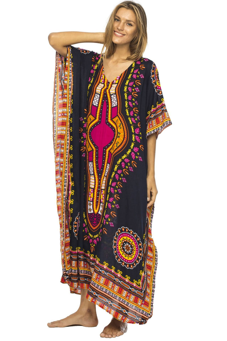 Womens Long Maxi Swimsuit Beach Sequin Cover Up African Caftan