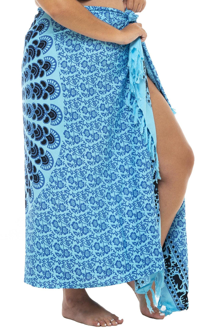 Womens Plus Size Sarong with Coconut Clip