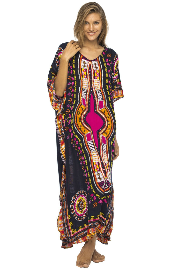 Womens Long Maxi Swimsuit Beach Sequin Cover Up African Caftan