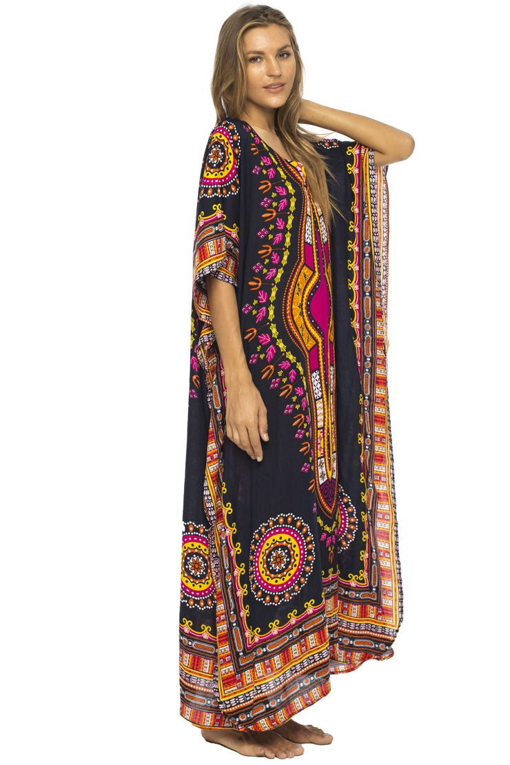 Womens Long Maxi Swimsuit Beach Sequin Cover Up African Caftan