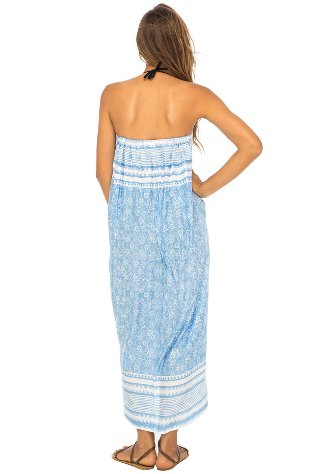Back From Bali Womens Beach Dress Sarong Bikini Swimsuit Cover Up Wrap with Easy Built-in Ties