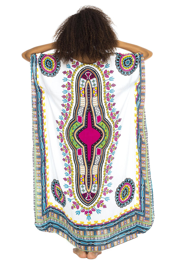 Womens Long Maxi Swimsuit Beach Sequin Cover Up African Caftan