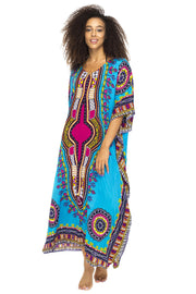 Womens Long Maxi Swimsuit Beach Sequin Cover Up African Caftan